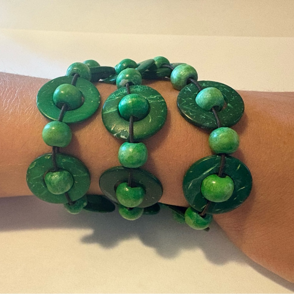 Green Beaded Bracelet